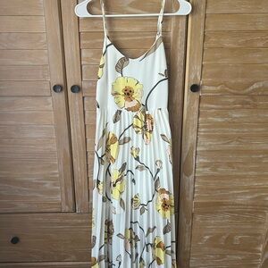 a new day Cream Maxi Dress with Yellow Floral Print